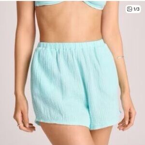 Vitamin A 100% Cotton Shorts Aqua Size XL